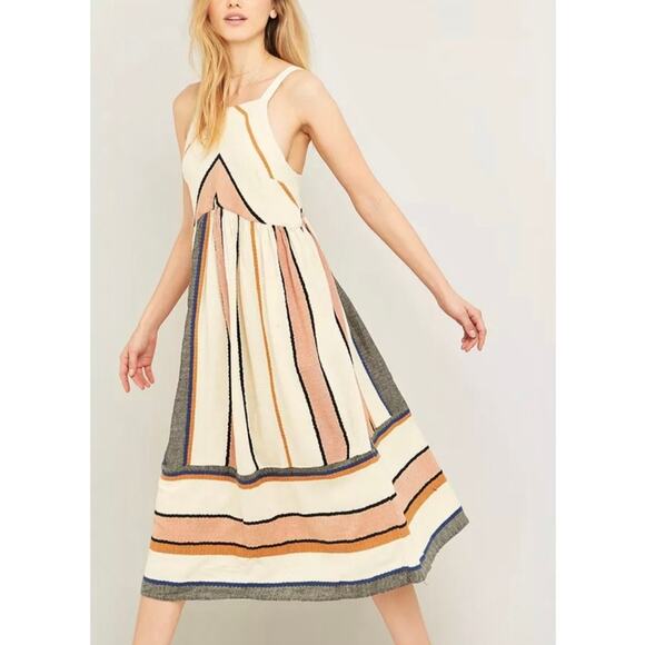 NWT *RARE* Free People Navy Striped Boho Festival Midi Dress  – XS/Small - Picture 13 of 14